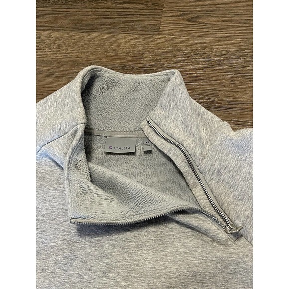 Athleta Super Soft Mock Turtleneck Wrap Sweatshirt w/ Pockets sz XS - Picture 4 of 6